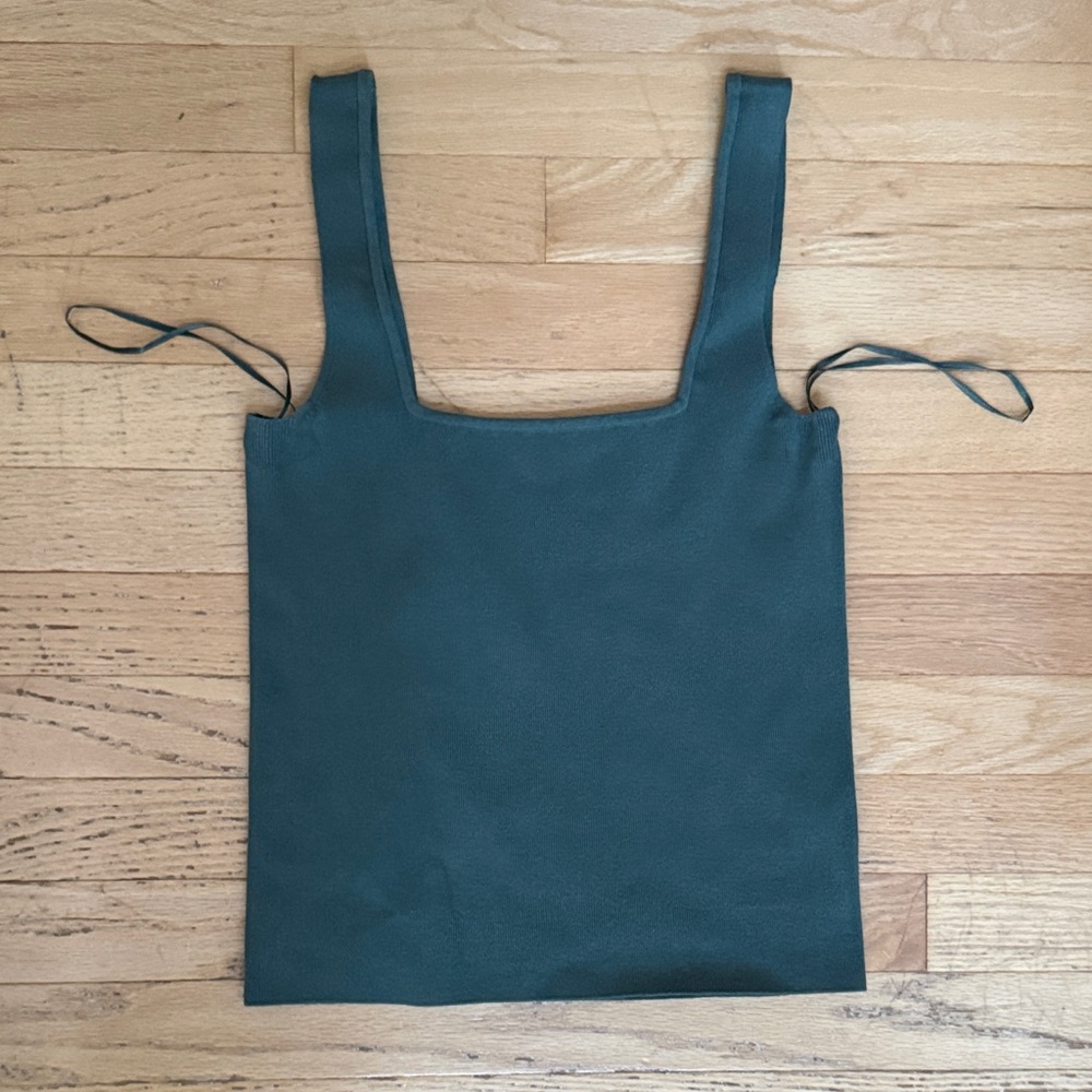 Leith Olive Green Knit Top